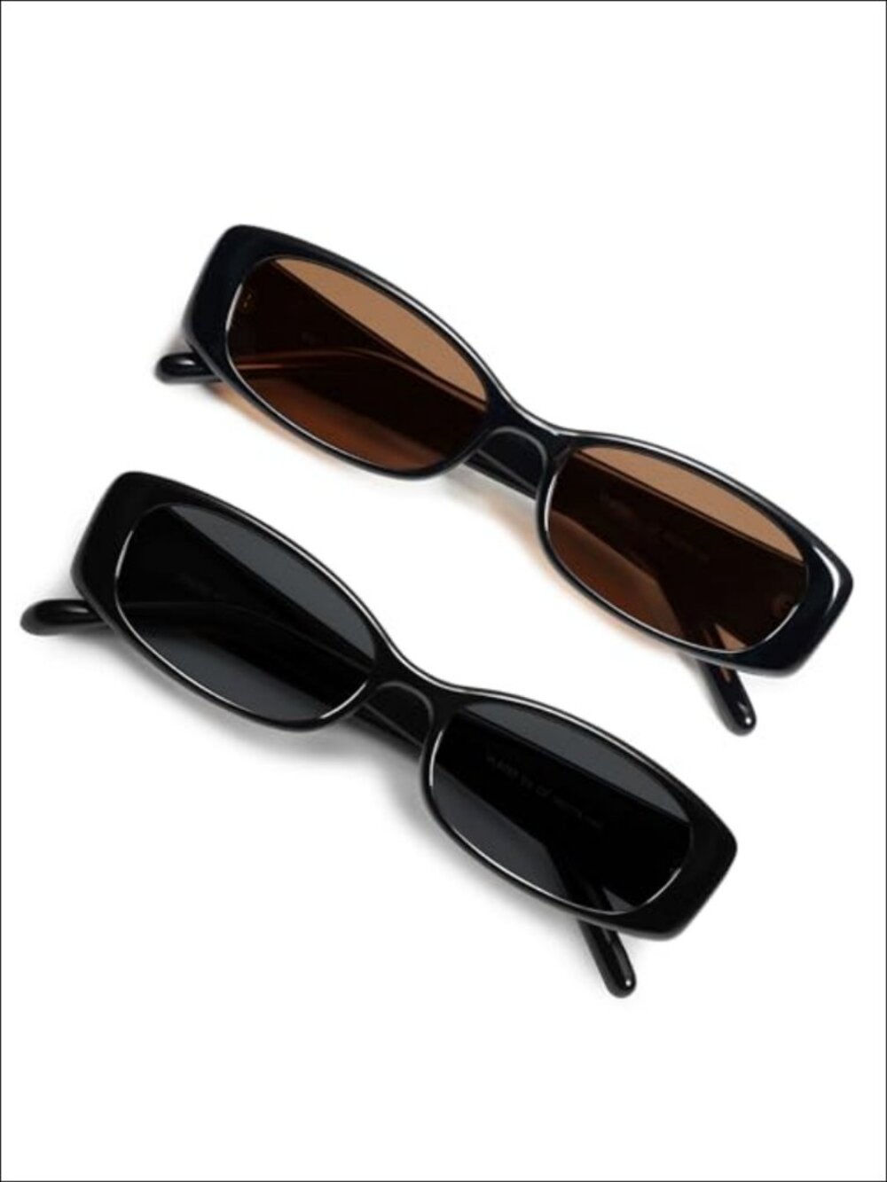 Polarized UV400 Rectangle Sunglasses 90s Retro Unisex 2 Pack